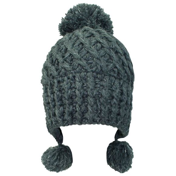 Soft Knit Triple Pom Pom Beanie Hat - Picture 1 of 8